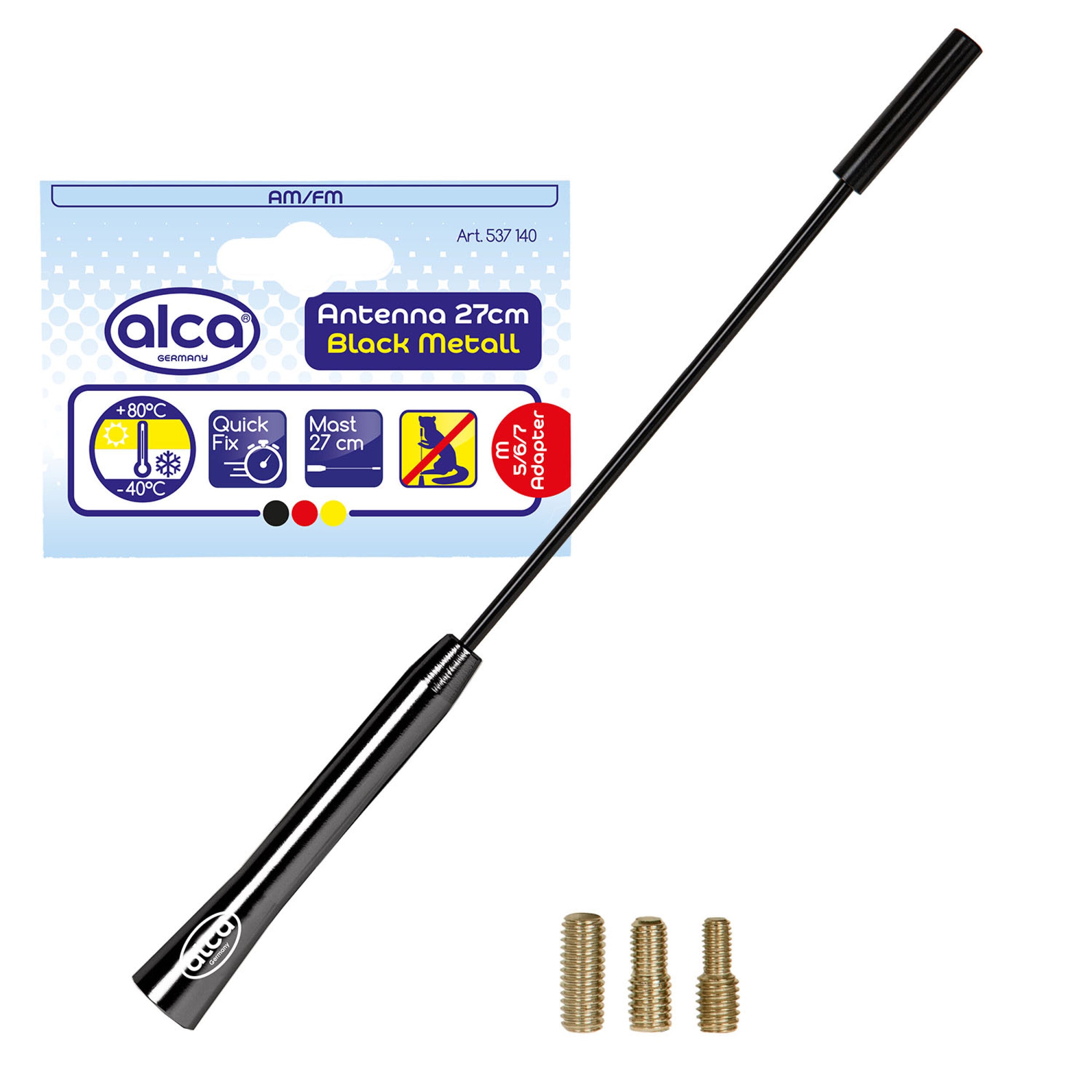 Antenă 27cm negru metalic