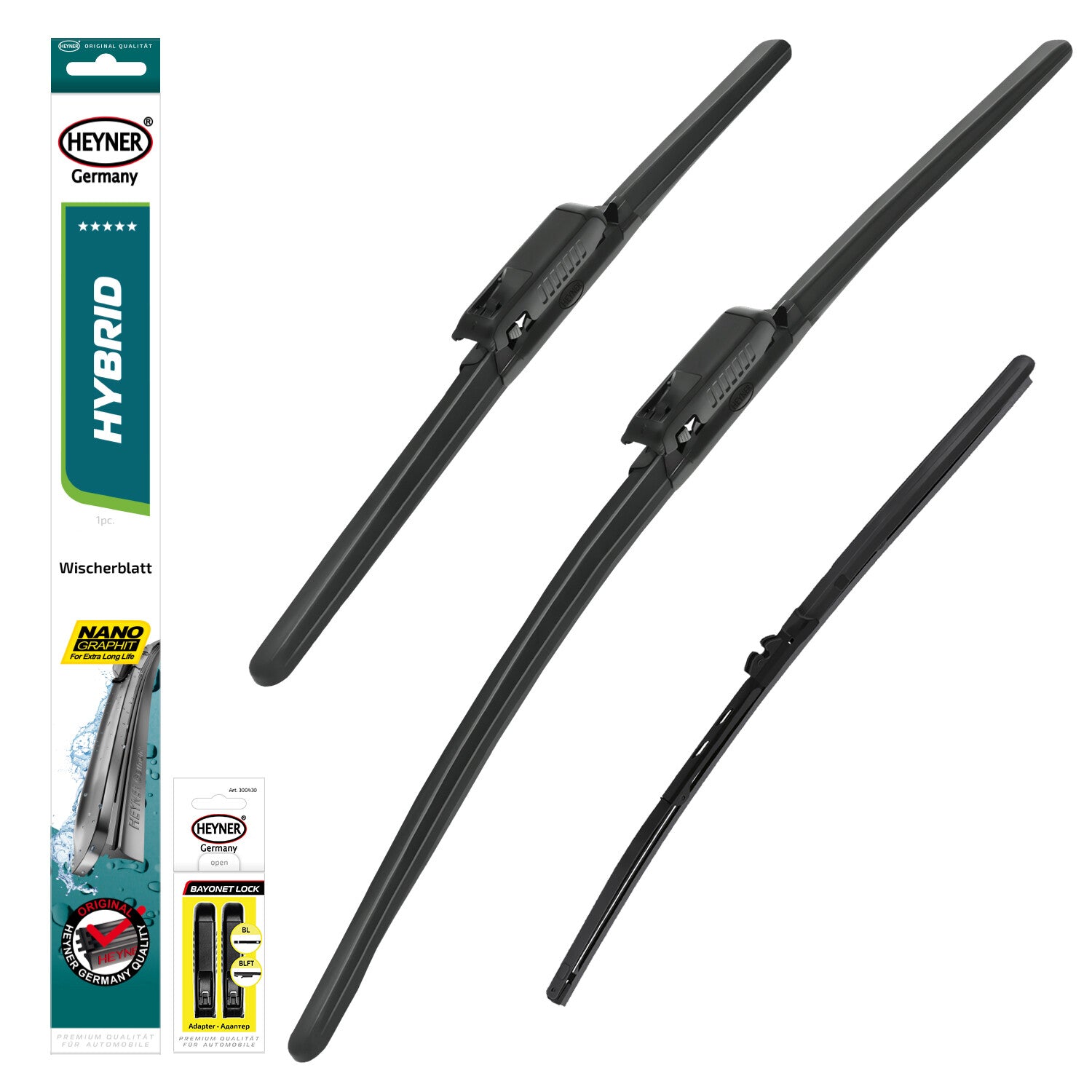 HEYNER® Set ștergător de parbriz cu ștergător spate compatibil cu SEAT ALTEA (03.2004 – 07.2015) HYBRID ștergător plat