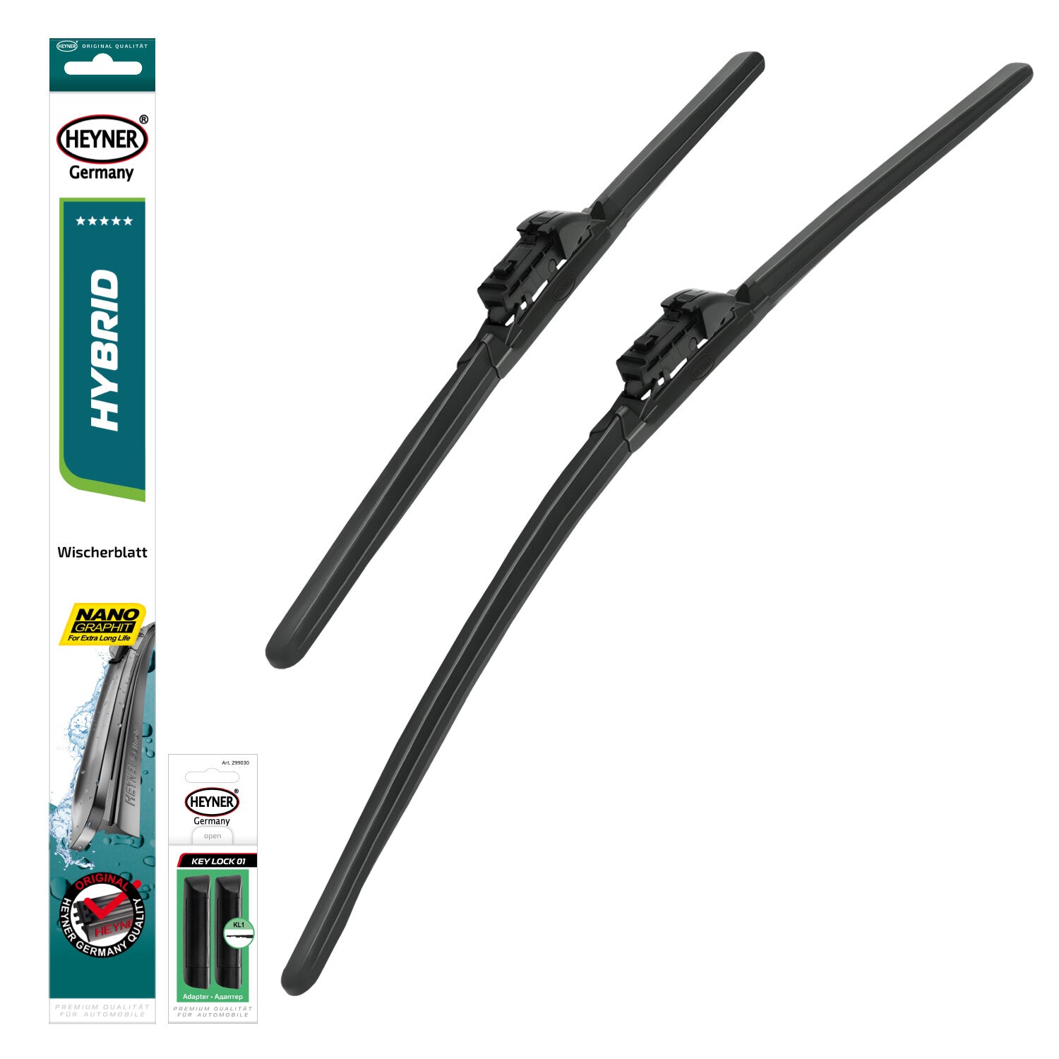 HEYNER® Set ștergătoare de parbriz compatibil cu AUDI A3 (09.1996 – 05.2003) HYBRID ștergător plat