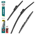 HEYNER® Set ștergător de parbriz cu ștergător spate compatibil cu MERCEDES-BENZ A-KLASSE (09.2004 – 06.2012) HYBRID ștergător plat