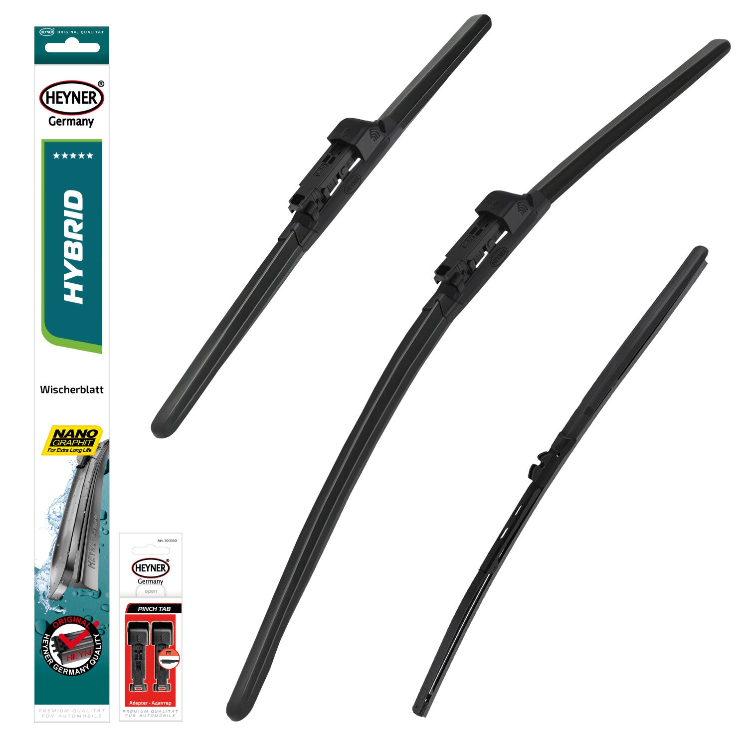 HEYNER® Set ștergător de parbriz cu ștergător spate compatibil cu VW CRAFTER (04.2006 – 12.2016) HYBRID ștergător plat