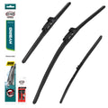 HEYNER® Set ștergător de parbriz cu ștergător spate compatibil cu MERCEDES-BENZ C-KLASSE T-Modell (05.2014 – 10.2014) HYBRID ștergător plat
