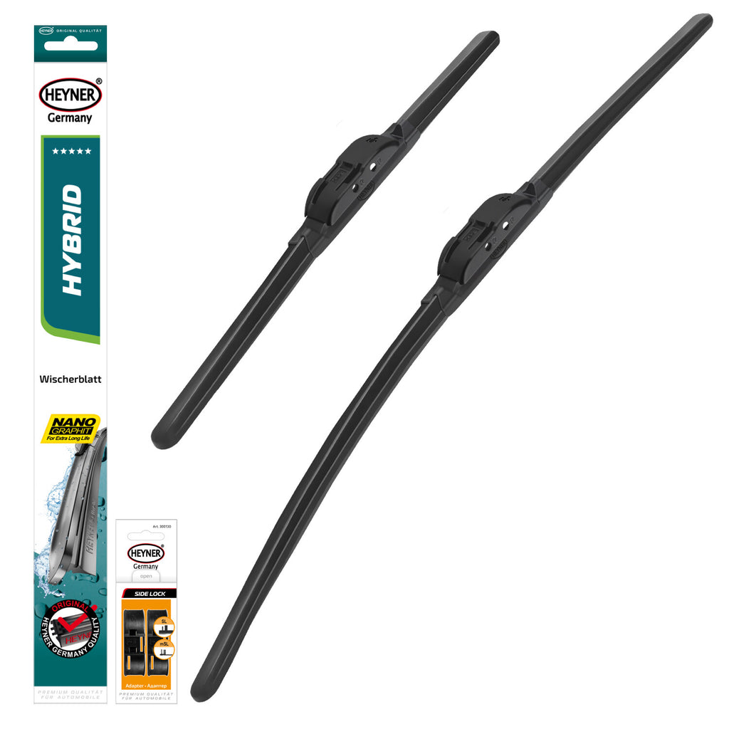 HEYNER® Set ștergătoare de parbriz compatibil cu VW TOURAN (11.2006 – 05.2010) HYBRID ștergător plat