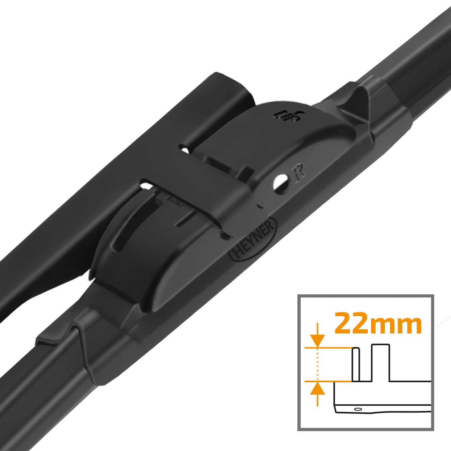 HEYNER® Set ștergătoare de parbriz compatibil cu VW GOLF IV (06.2002 – 06.2005) HYBRID ștergător plat