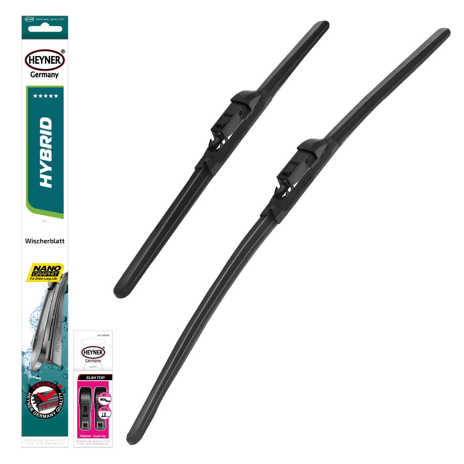 HEYNER® Set ștergătoare de parbriz compatibil cu HONGQI EHS7 (10.2024 – 12.2025) HYBRID ștergător plat