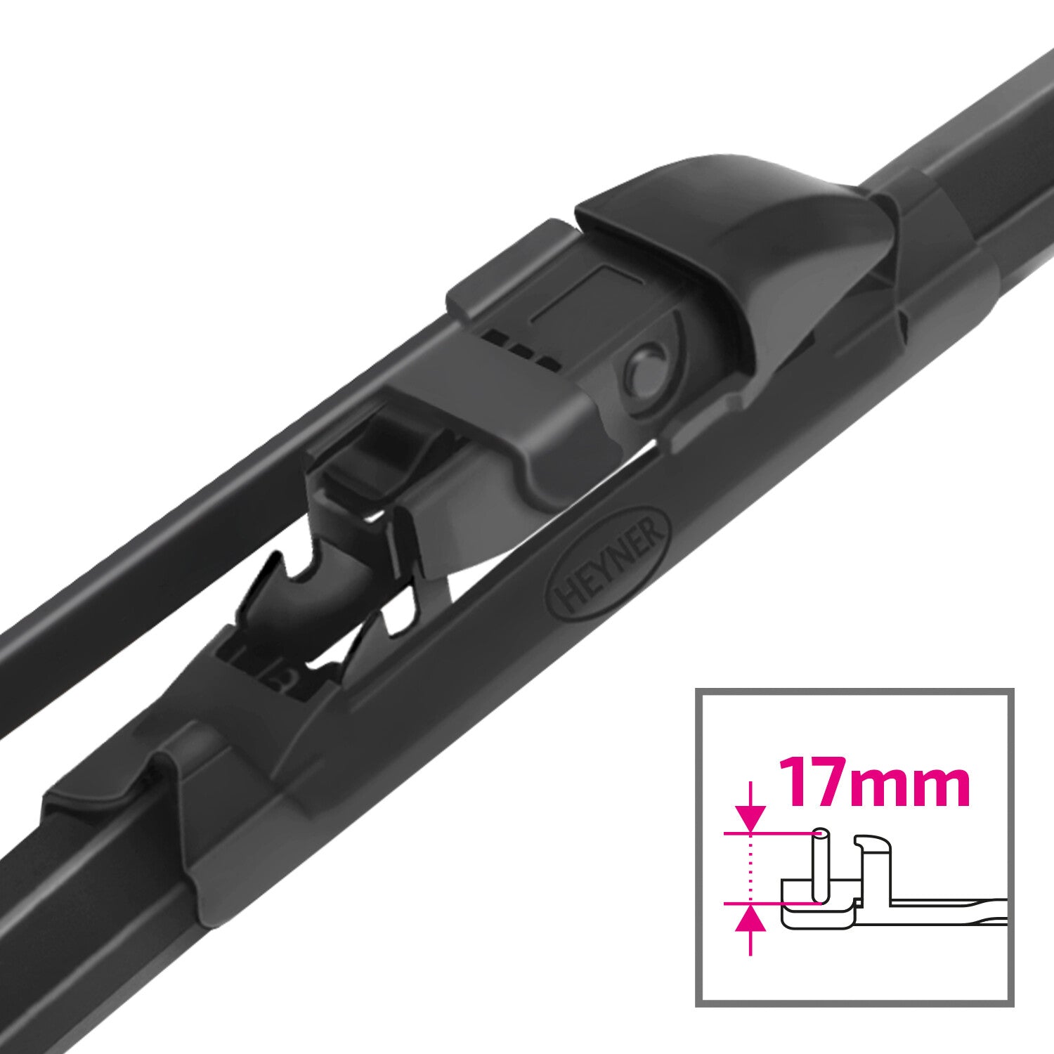 HEYNER® Set ștergătoare de parbriz compatibil cu MERCEDES-BENZ C-KLASSE (12.2008 – 04.2013) HYBRID ștergător plat