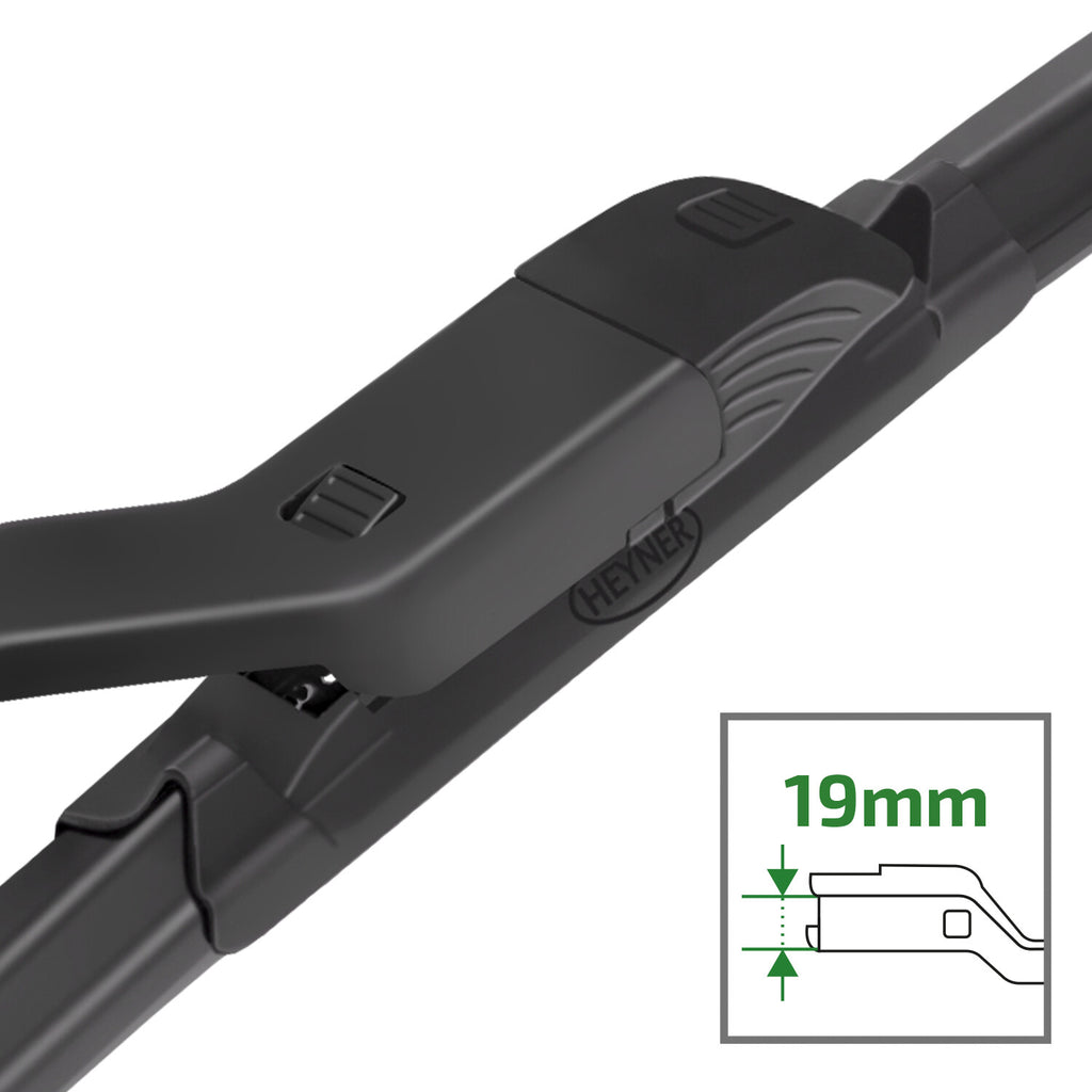 HEYNER® Set ștergătoare de parbriz compatibil cu SWM MOTORS G01F (09.2023 – 12.2025) HYBRID ștergător plat