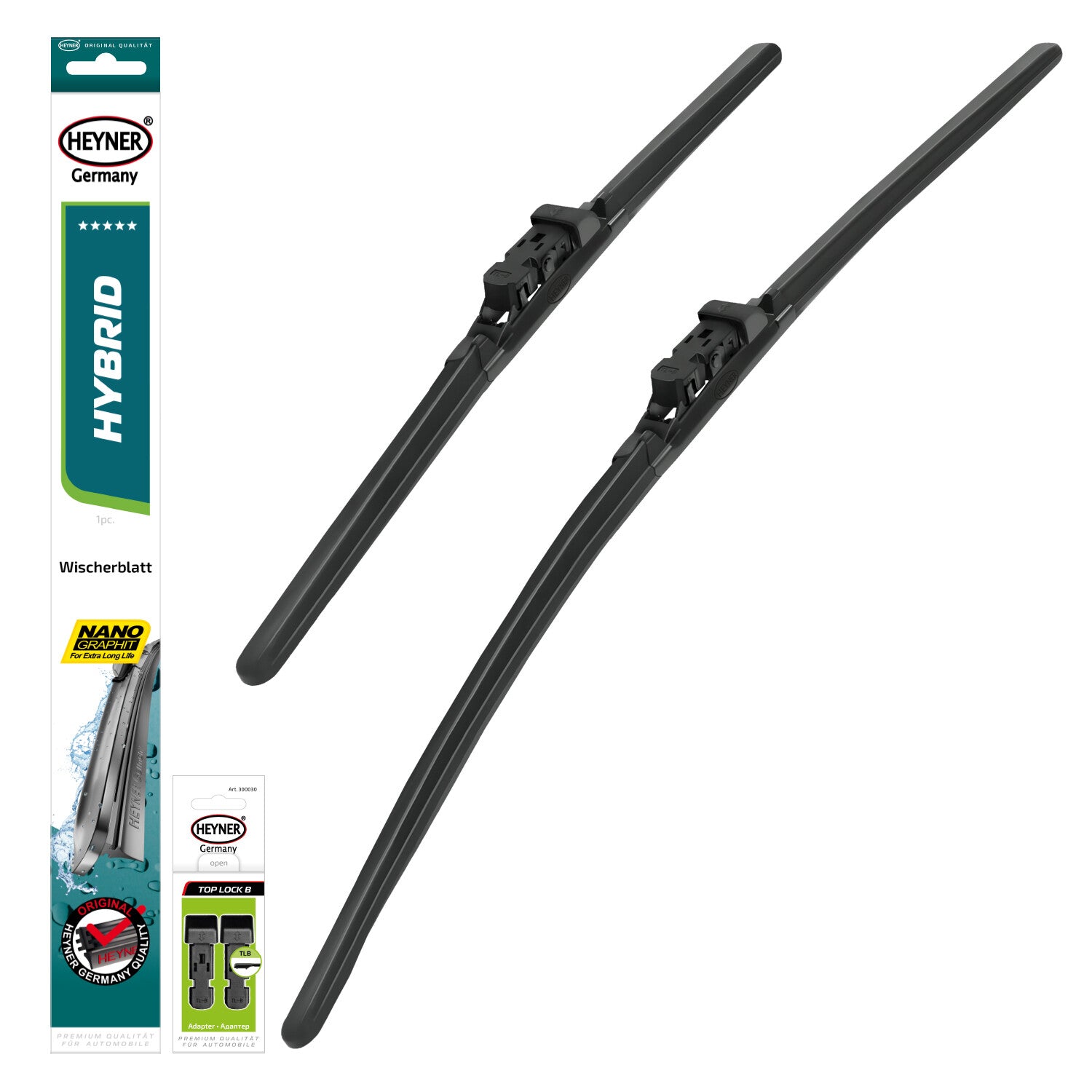 HEYNER® Set ștergătoare de parbriz compatibil cu DACIA DUSTER (01.2018 – 10.2023) HYBRID ștergător plat