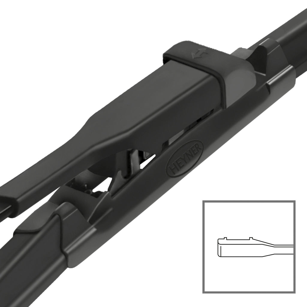 HEYNER® Set ștergătoare de parbriz compatibil cu DACIA SANDERO III (01.2021 – 12.2025) HYBRID ștergător plat