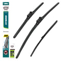 HEYNER® Set ștergător de parbriz cu ștergător spate compatibil cu BMW X2 (03.2018 – 10.2023) HYBRID ștergător plat