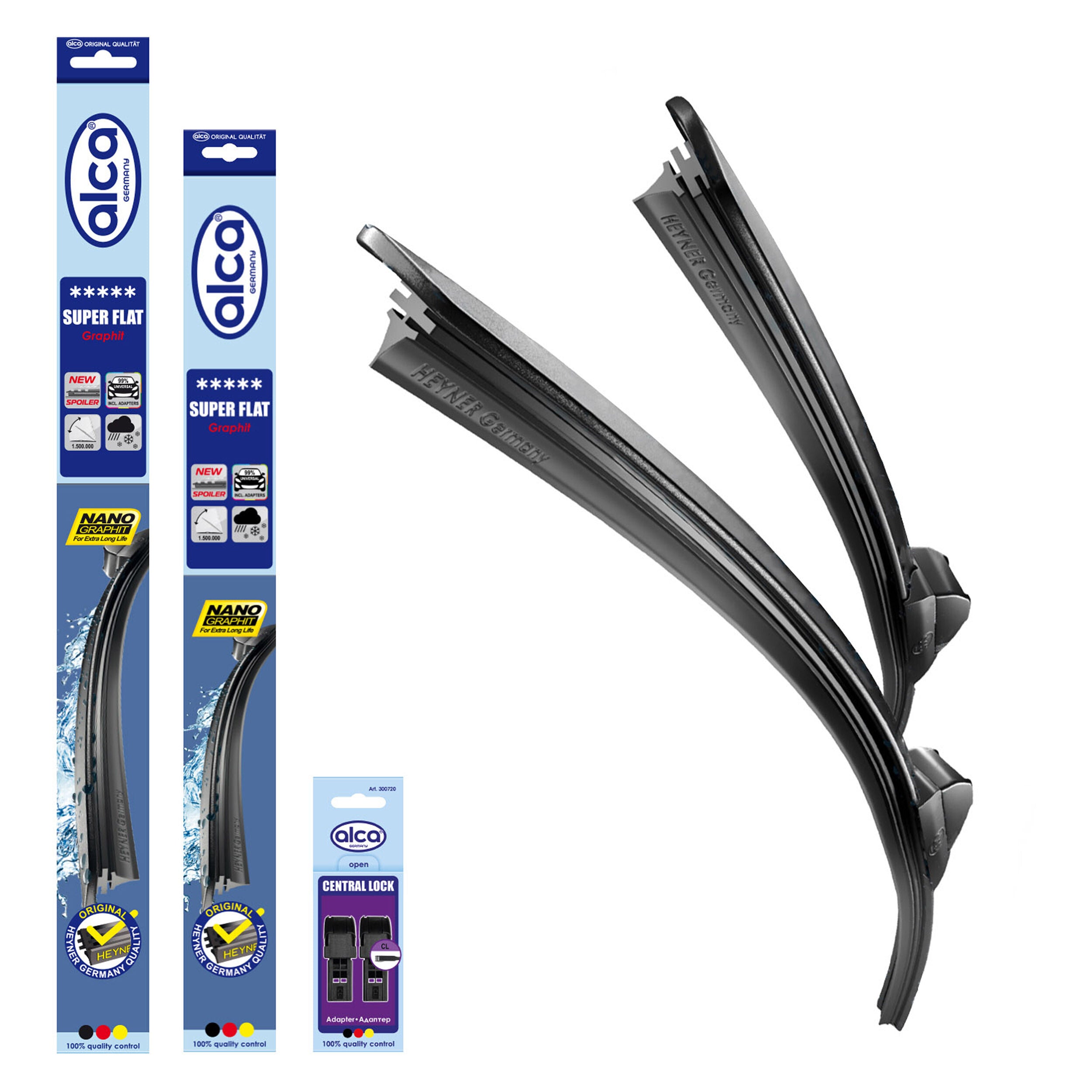 alca® Set ștergătoare de parbriz compatibil cu AUDI A4 Avant (11.2003 – 12.2004) SUPER FLAT ștergător plat