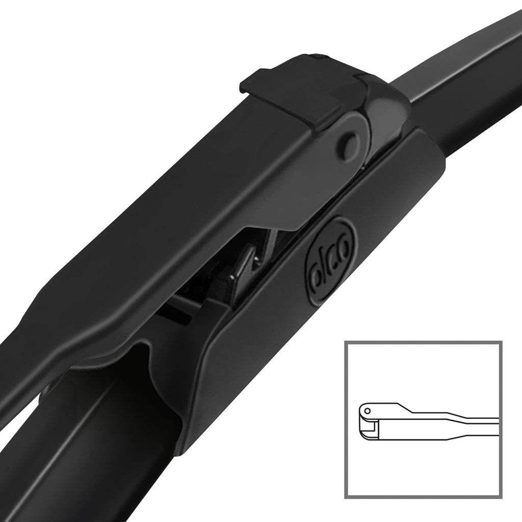 alca® Set ștergătoare de parbriz compatibil cu MERCEDES-BENZ C-KLASSE (07.2003 – 02.2007) SUPER FLAT ștergător plat