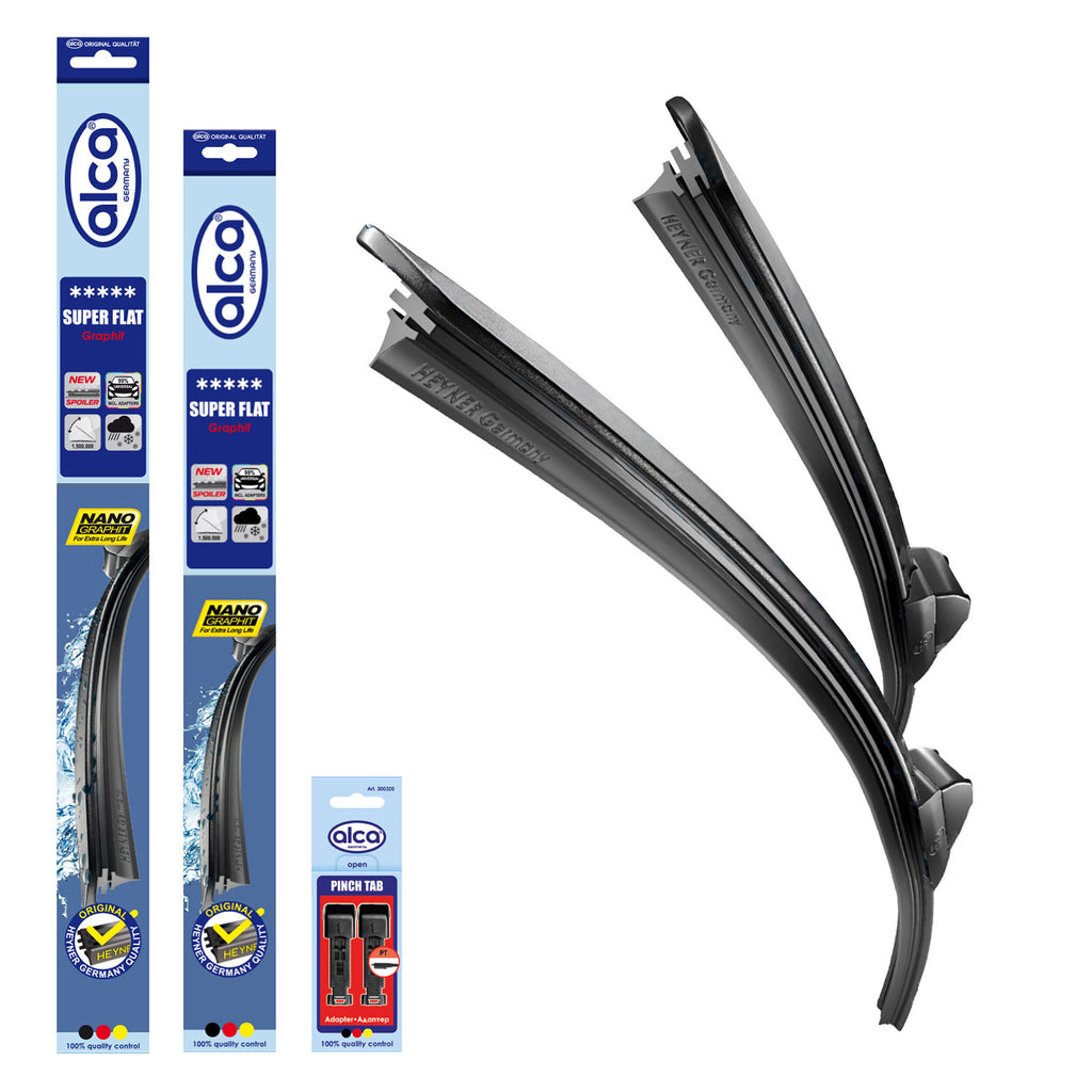 alca® Set ștergătoare de parbriz compatibil cu MINI MINI PACEMAN (03.2013 – 10.2016) SUPER FLAT ștergător plat