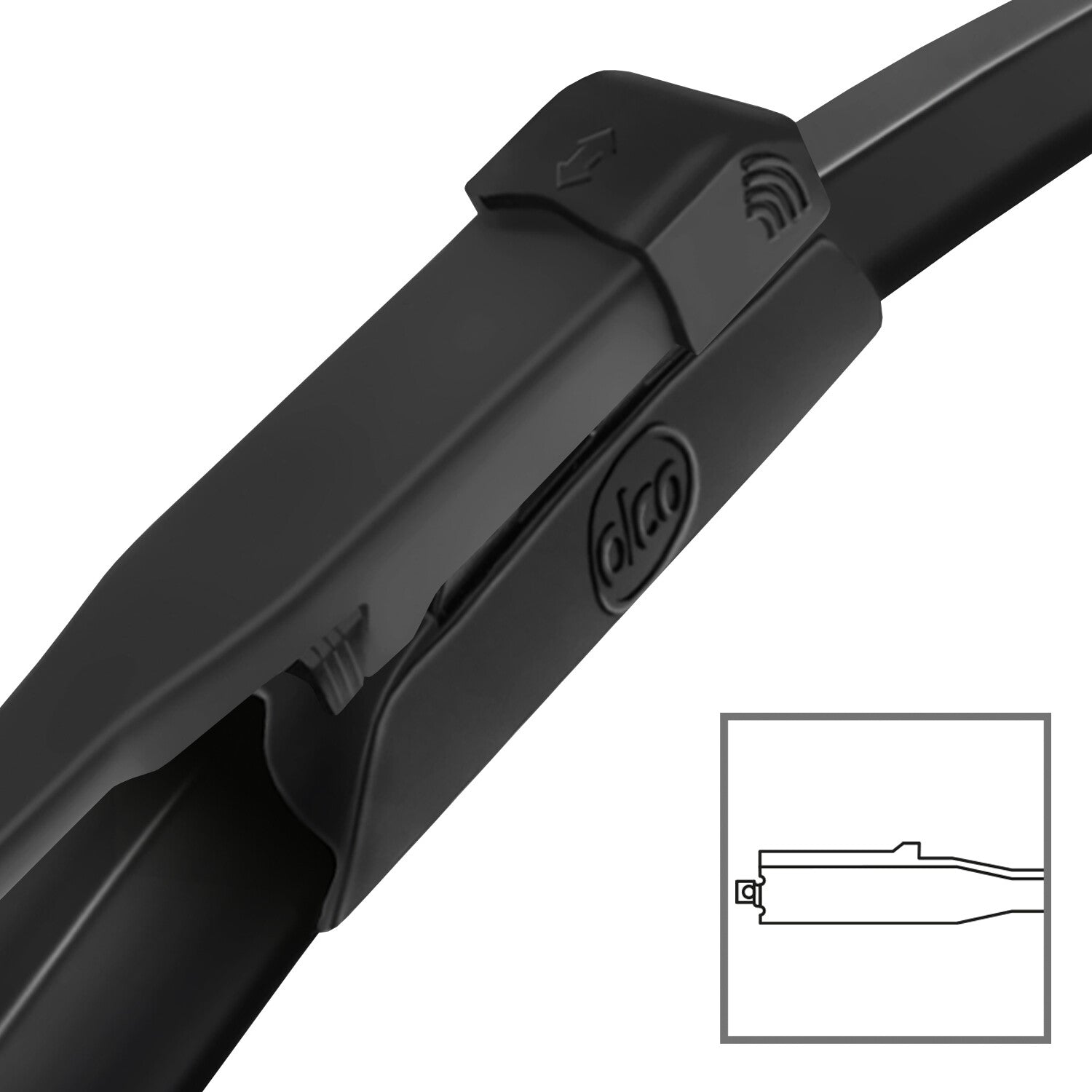 alca® Set ștergător de parbriz cu ștergător spate compatibil cu CHEVROLET AVEO (06.2011 – 12.2018) SUPER FLAT ștergător plat