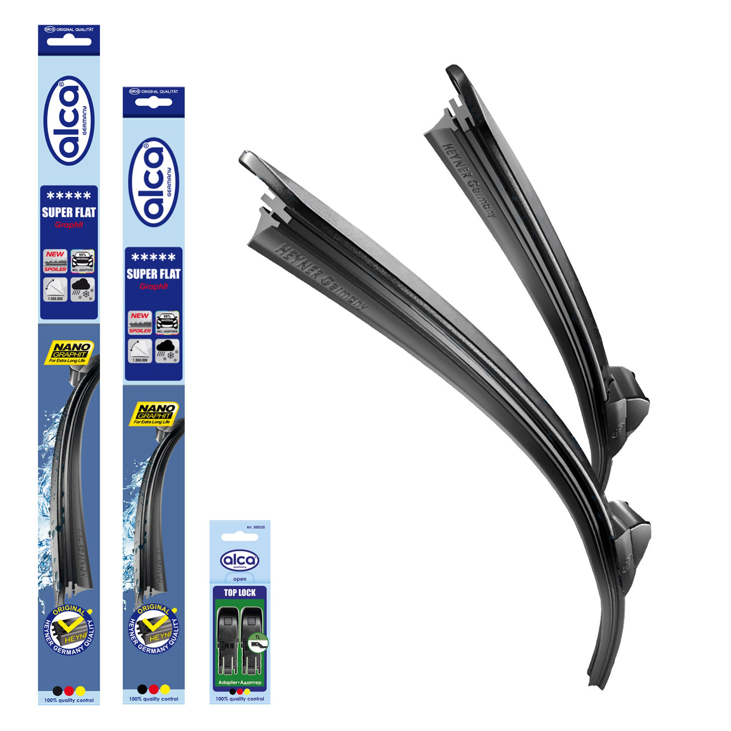 alca® Set ștergătoare de parbriz compatibil cu JEEP RENEGADE (09.2018 – 12.2025) SUPER FLAT ștergător plat