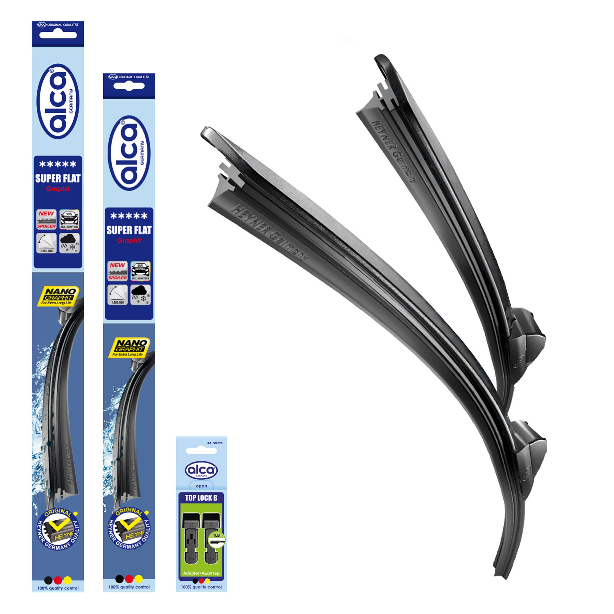 alca® Set ștergătoare de parbriz compatibil cu RENAULT KAPTUR (03.2016 – 12.2025) SUPER FLAT ștergător plat