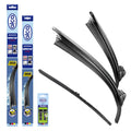alca® Set ștergător de parbriz cu ștergător spate compatibil cu BMW X2 (03.2018 – 10.2023) SUPER FLAT ștergător plat