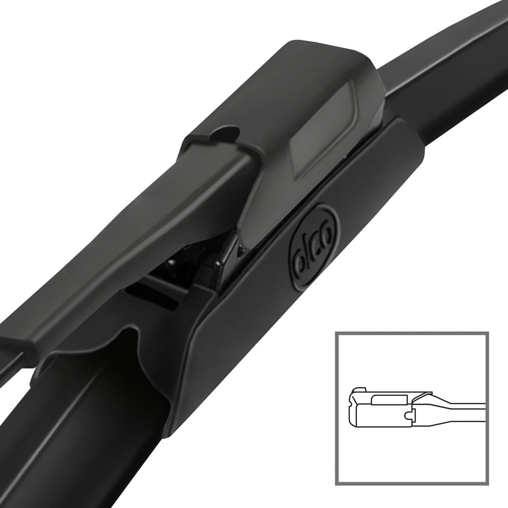 alca® Set ștergătoare de parbriz compatibil cu MERCEDES-BENZ E-KLASSE (01.2016 – 12.2023) SUPER FLAT ștergător plat