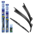 alca® Set ștergător de parbriz cu ștergător spate compatibil cu LANCIA DELTA III (09.2008 – 08.2014) SUPER FLAT ștergător plat